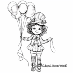 Lovely Circus Balloon Vendor Coloring Pages 2