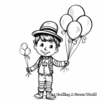 Lovely Circus Balloon Vendor Coloring Pages 4