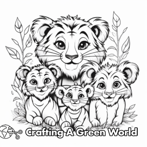 Tiger Family Coloring Pages - Free & Printable!