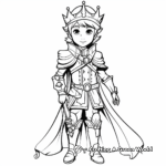 Lucius, the Regal Elf King Coloring Page 1