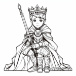 Lucius, the Regal Elf King Coloring Page 2