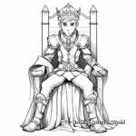 Lucius, the Regal Elf King Coloring Page 3