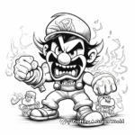 Luigi vs Goomba Coloring Pages: Super Mario Brothers Clash 1