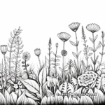 Lush Green Meadow Coloring Pages 1