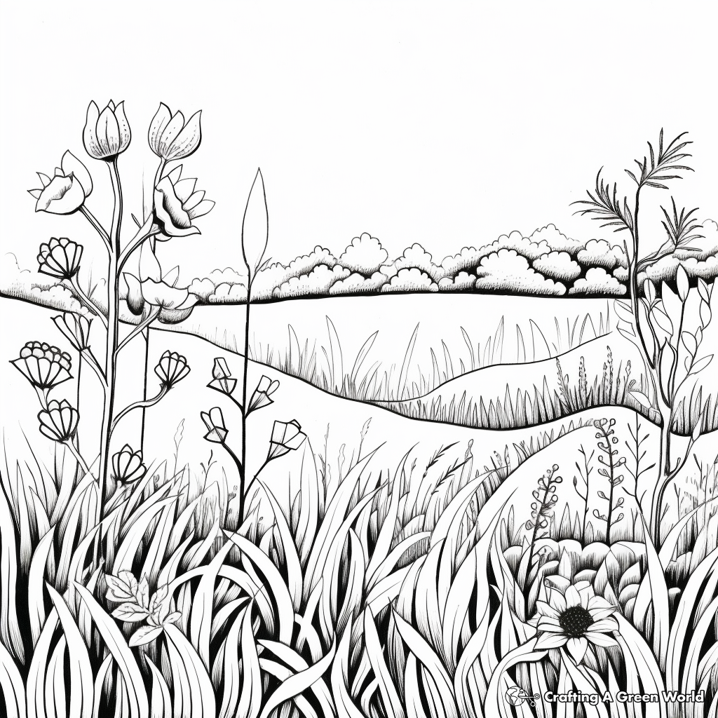 Grassland Coloring Page