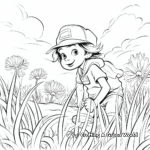Lush Green Meadow Coloring Pages 4