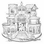 Luxurious Dog Mansion Coloring Pages 1