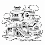 Luxurious Dog Mansion Coloring Pages 3
