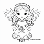Magical Christmas Angel Coloring Pages 1