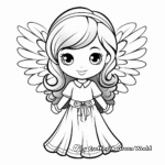 Magical Christmas Angel Coloring Pages 3