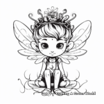 Magical Elf Fairy Coloring Pages 1