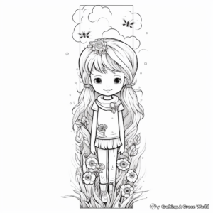Magical Fairytale Bookmark Coloring Pages 2