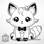 Magical Kawaii Fox Coloring Pages for Kids 4