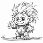 Magical Rainbow Troll Coloring Pages 2