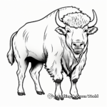 Magnificent Bison Bull Coloring Pages 3