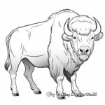 Magnificent Bison Bull Coloring Pages 4