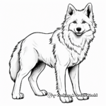 Majestic Alpha Arctic Wolf Coloring Pages 1