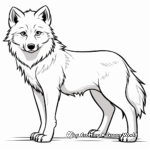 Majestic Alpha Arctic Wolf Coloring Pages 3