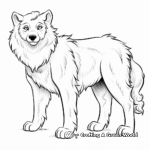 Majestic Alpha Arctic Wolf Coloring Pages 4