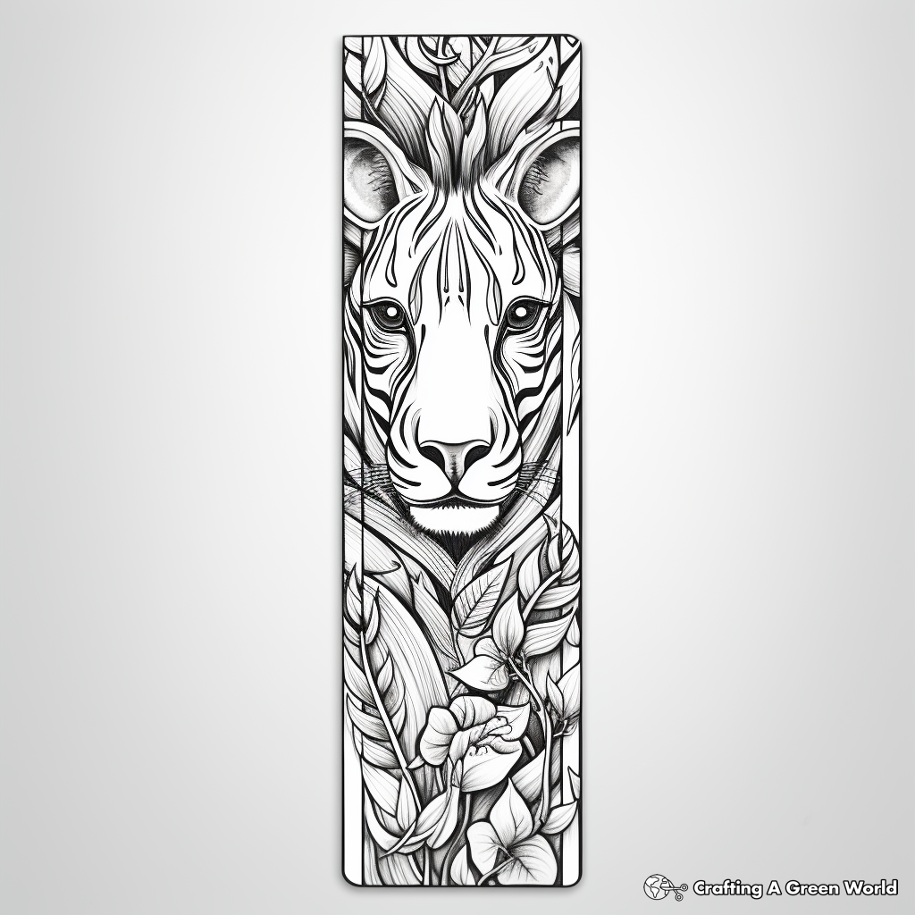 Majestic Animal Bookmark Coloring Pages 2