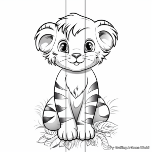 Majestic Animal Bookmark Coloring Pages 4