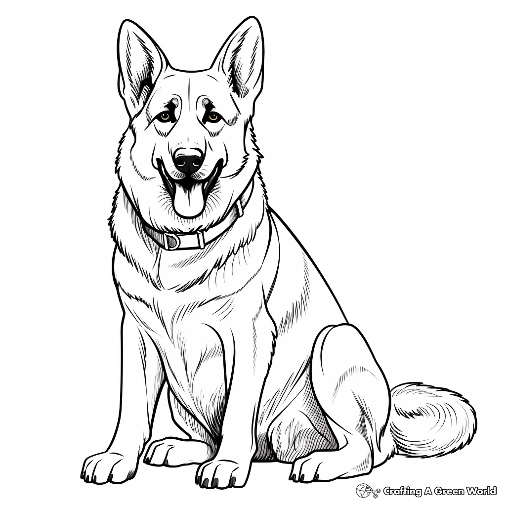 Coloring Pages Of German Shepherd Dog Coloring Pages Of German Shepherd Dog