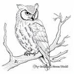 Majestic Great Horned Owl Coloring Pages 2