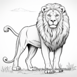 Majestic Male Lion Coloring Pages 1