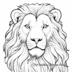 Majestic Male Lion Coloring Pages 4