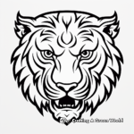 Majestic White Tiger Face Coloring Pages 3