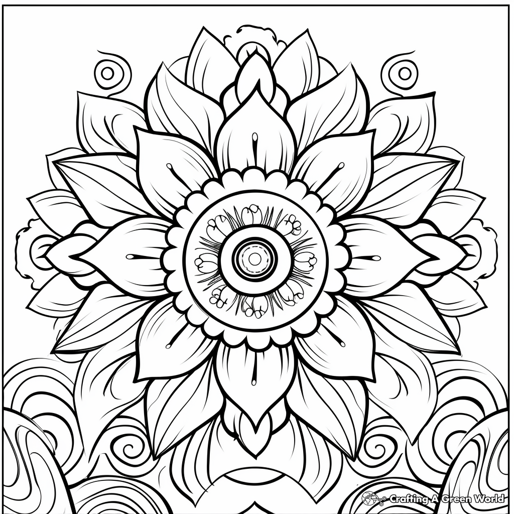 Mandala Design Binder Cover Coloring Pages 4