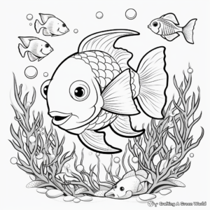 Marine Life Clip Art Coloring Pages 2