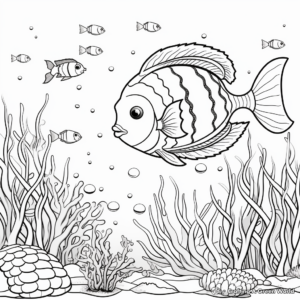 Marine Life Clip Art Coloring Pages 4