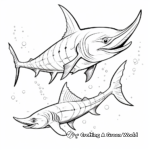 Marlin Family Coloring Pages: Male, Female, and Young 2