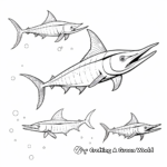 Marlin Family Coloring Pages: Male, Female, and Young 4