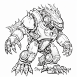 Mecha-Godzilla Coloring Pages for Tech Enthusiasts 2