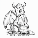 Medieval Fire Dragon Coloring Pages 2