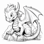 Medieval Fire Dragon Coloring Pages 3