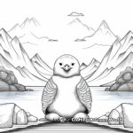 Meditative Arctic Penguin Coloring Pages 2