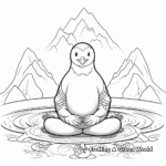 Meditative Arctic Penguin Coloring Pages 3
