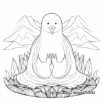 Meditative Arctic Penguin Coloring Pages 4