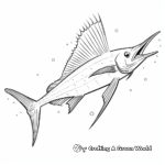 Mediterranean Spearfish Marlin Coloring Pages 2