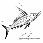 Mediterranean Spearfish Marlin Coloring Pages 3