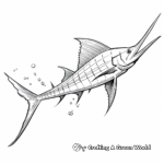 Mediterranean Spearfish Marlin Coloring Pages 4