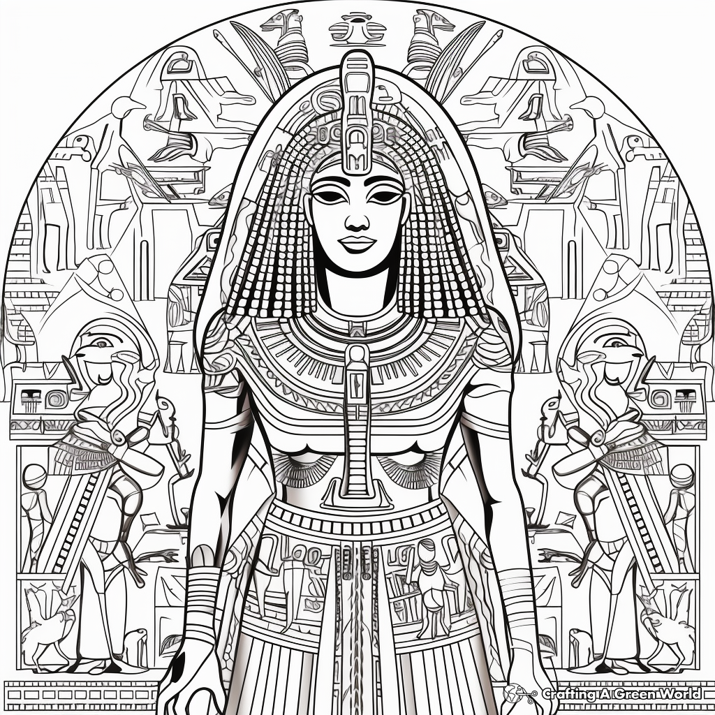 Mesmerizing Egyptian Mythology Coloring Sheets 2