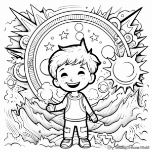 Mesmerizing Galaxy Positivity Coloring Pages 3
