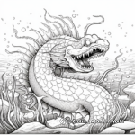 Mesmerizing Siren Sea Monster Coloring Pages 1
