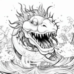 Mesmerizing Siren Sea Monster Coloring Pages 3