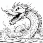 Mesmerizing Siren Sea Monster Coloring Pages 4