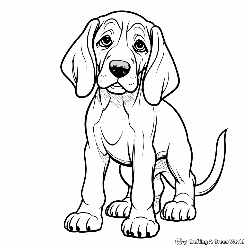 Bloodhound Coloring Clipartmag Drawing Pages Sketch Coloring Page